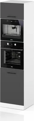 Zdjęcie produktu dla Słupek Kuchenny Stojący 60Cm Piekarnik Mikrofala S60M Spremium Szary Mat