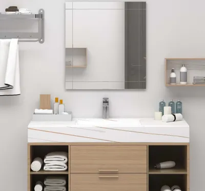 Obrázek produktu pro The Living Store Nástěnné zrcadlo 100x60 cm sklo