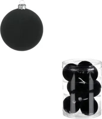 Obrázek produktu pro Autronic Sametové ozdoby, pr. 6 cm (9 ks) VAK134 BK
