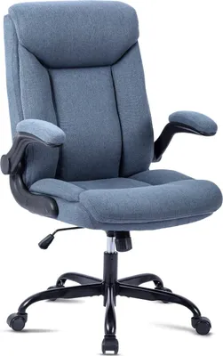 Obrázek produktu pro Ergonomická otočná kancelářská židle s opěrkami, modrá MZLEE