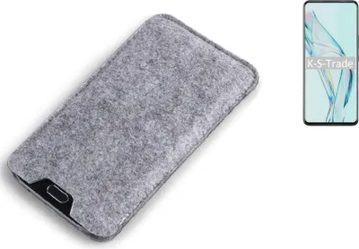 Produktbild von K-S-Trade Filz Handyhülle kompatibel mit ZTE Axon 30 5G Schutzhülle Filztasche Filz Tasche Case Sleeve Handy Hülle Filzhülle grau