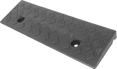 Productafbeelding van Drempelhulp Opritmat - Oprijplaat Rubber - Helling Creëren - Antislipprofiel - 50x13x3cm - Zwart
