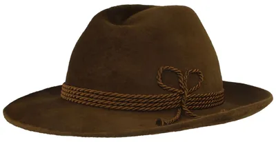 Hochwertiger Werdenfelser Velour-Trachtenhut breit von Hut-Breiter in grün
