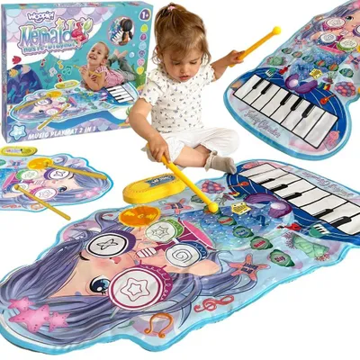 Produktbild von Woopie Mermaid Musikmatte 2 in 1 interaktives Schlagzeug