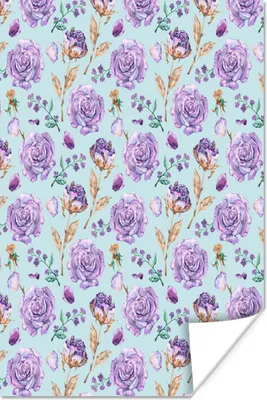Produktbild von MuchoWow® Poster Blumen - Rosen - Lila 20x30 cm - Papierdruck