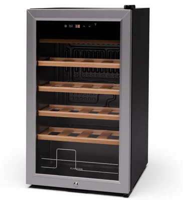 Obrázek produktu pro Klarstein Smart vinotéka, 1zónová vinotéka s prosklenými dveřmi, tichá vnitřní/vnější vinotéka, malá vinotéka na láhve, 63 l, vinotéka, vinotéka pro 24 lahví, 5-18°C