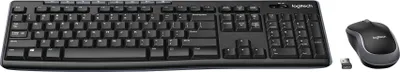 Produktbild von Logitech MK270, Volle Größe (100%), Kabellos, RF Wireless, AZERTY, Schwarz, Maus enthalten