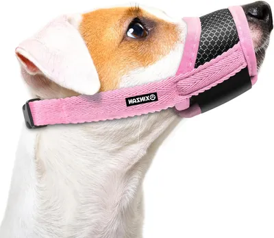Productafbeelding van Hondenmuilkorf voor Kleine en Middelgrote Honden - Voorkomt Bijten en Blaffen - Zacht en Ademend