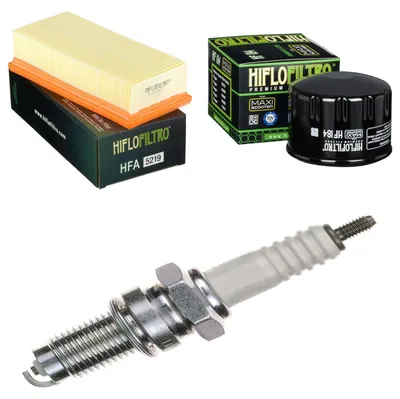 Immagine prodotto di Kit di manutenzione per Piaggio X9 500 ie Evolution ABS 2004-2007: filtro e candela di accensione di Pamoto - Nuovo
