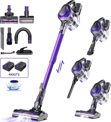 Produktbild von 60000PA Akku Staubsauger, Staubsauger Kabellos,Kabelloser Staubsauger, 12 in1 Akkustaubsauger Bürstenloser Motor bis zu 50min,für tierhaare,550W