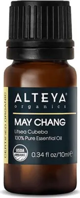 Imagen del producto de Aceite esencial de cubeba (may chang) 100% orgánico, marca Alteya, 10 ml