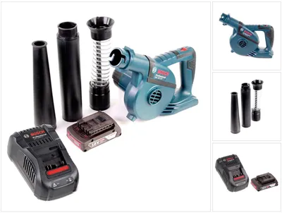 Produktbild von Bosch GBL 18 V-120 Akku Gebläse Laubbläser mit 1x Bosch GBA 18V 2,0 Ah Akku + GAL 1880 CV Ladegerät