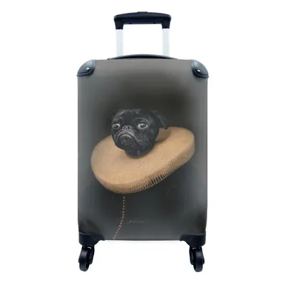 Produktbild von MuchoWow® Koffer Handgepäck Trolley Rollkoffer Kleine Reisekoffer mit 4 Rollen - Alte Meister - Ölgemälde - Hund - Cabin Size < 55x40x23 cm & 55x40x20 cm - Fotokoffer - Kabinenkoffer - Boardgepäck - Reise-Box - Reisekoffer - Reisegepäck - Koffer mit Bild - Trolley für Kinder