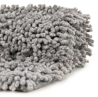 Productafbeelding van Zohome badmat van 100% gerecycled katoen, model Filo, afmetingen 70x120 cm, kleur: zilvergrijs