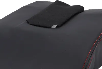Produktbild von Auto-Mittelkonsolenabdeckung, Kunstleder, wasserabweisend, bequem, kratzfest, Armlehnenschutz für 1500 2500 3500 2014–2018, Schwarz