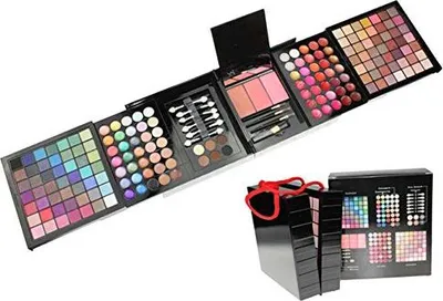 Produktbild von FantasyDay 177 Farben Multifunktions Exquisite Kosmetik Geschenkset Make-up Schmink Kit für Gesicht, Augen und Lippen - Makeup Paletten Schminkkoffer mit Lidschatten Palette, Lippenstift, Rouge, Puder
