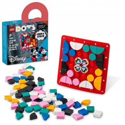 Obrázek produktu pro LEGO DOTS Nášivka Myšák Mickey a Myška Minnie, Sada na stavění, 8 rok/roky, Plast, 95 kusů, 40 g
