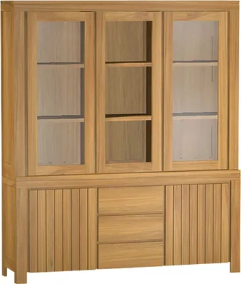 Produktbild von Teako Design Highboard Horndal Teakholz Massiv Wetterfest 180x210cm