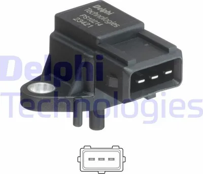 Produktbild von DELPHI PS10214 Ladedrucksensor passend für MERCEDES-BENZ C-Klasse Limousine (W202) Saugrohr