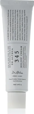 A white tube of Dr. Althea 345 Relief Cream.