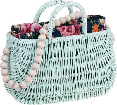 Produktbild von Korbtasche aus Weide geflochten Flechttasche mit Henkel Damentasche aus Korbgeflecht Schultertasche Strandtasche