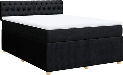Produktbild von vidaXL Boxspringbett mit Matratze Schwarz 160x200 cm Stoff