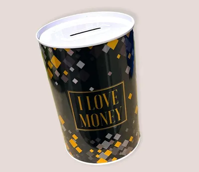 Produktbild von Grosses Geldgeschenk-Topf XL schwarz gold New York I Love Money World - Großer Geldgeschenk-Topf