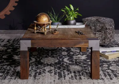 Produktbild von MASSIVMOEBEL24 Couchtisch Mango 85x85x45 braun lackiert Amsterdam #19