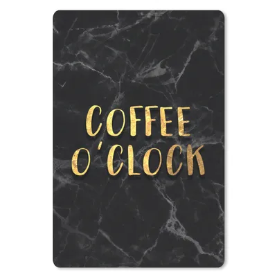 Produktbild von MuchoWow® Mauspad Mousepad Zitat - Kaffee - Gold - Marmor 18x27 cm - Mousepads - Maus Mat - Pad - Mausunterlage