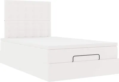 Obrázok produktu pre Osmanský rám postele s matracom biela 120x200 cm umelá koža