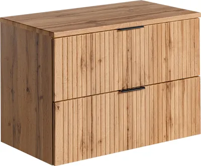 Obrázok produktu pre Kúpeľňová skrinka 80 cm dub wotan s doskou