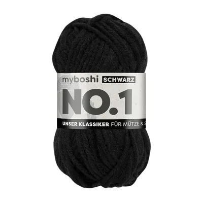 Zdjęcie produktu dla myBoshi Nr.1, Czarny, Poliakryl/wełna, 55 m, 70% polyacrylic/30% merino, 6 - 7, 50 g