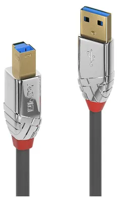 Image de Lindy 0.5m USB 3.2 Type A to B Cable, 5Gbps, Cromo Line