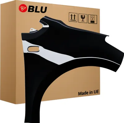 Immagine prodotto di BLU Parafango compatibile con VW Volkswagen UP! LC9X Destra Schwarz TiefSchwarz | 2012-2016 | Anteriore | Verniciato | Pronto per il montaggio | Acciaio