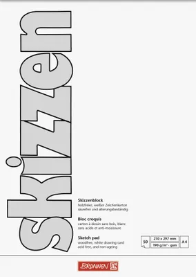 Produktbild von BRUNNEN|Baier und Schneider Skizzenblock A4 50 Blatt