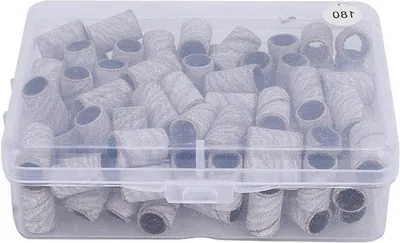 Nagelkunst Schleifbänder für Maniküre und Pediküre - 100 Stück Schleifkreise für Nagelbohrer, perfekt zum Entfernen von