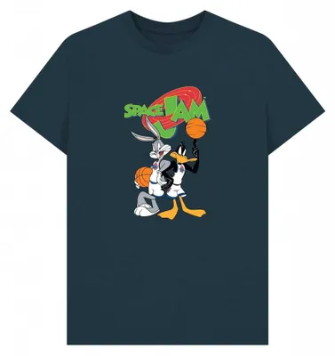 Produktbild von Space Jam - T-Shirt für Herren/Damen Uni PN2261 (S) (Jeansblau)