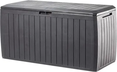 Immagine prodotto di Cassetta da giardino da 290 litri - Contenitore in plastica con maniglie e chiusura - Ideale per cuscini e accessori da giardino