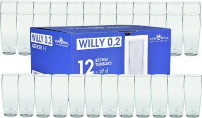 Produktbild von 36er Set Bierglas Willibecher 0,2L geeicht Biergläser Tumbler perfekt geeignet für Gastronomie