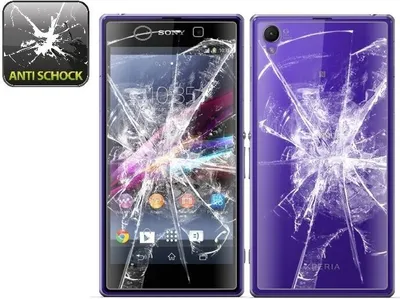 Produktbild von 2x Panzerfolie für Sony Xperia Z ANTI-SCHOCK Displayschutzfolie HD ULTRA KLAR FB