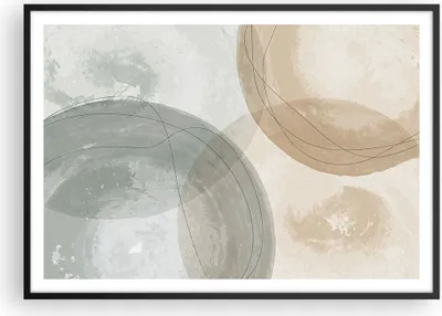 Produktbild von Gerahmtes Poster - Schwarzer Rahmen - Aquarell Räder Pastell - 100x70 cm - Wand Bild - Wanddeko - Wandbilder - Kunstposter - Wandposter - Bilderrahmen - Bilder - Kunstdruck - P2BAA100x70-4842