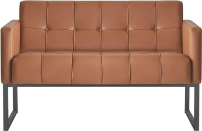 Produktbild von Sofa 2-Sitzer Braun Einfarbig Modern Design Arbeitszimmer Wohnzimmer