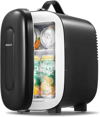 Immagine prodotto di Mini frigorifero - Frigorifero compatto - Raffredda bevande - Silenzioso e portatile - 5 litri - Nero