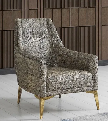 Produktbild von Casa Padrino Luxus Wohnzimmer Sessel Beige / Grau / Gold 70 x 95 x H. 96 cm - Wohnzimmer Möbel - Luxus Möbel