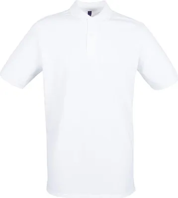 Produktbild von Henbury H101 | Herren Modern Fit Baumwolle Microfine-Piqué Polo Shirt - Farbe: White - Größe: L
