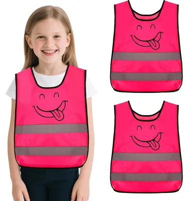 Imagen del producto de Chaleco de seguridad para niños, alta visibilidad, 44,5 x 38,5 cm, ideal para paseos