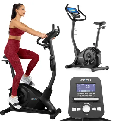 Obrázok produktu pre Gymtek® Magnetický bicykel na domáce použitie - do 150 kg - 16 úrovní odporu, 10 kg zotrvačník - LCD displej - pre domácu posilňovňu