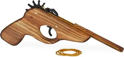 Zdjęcie produktu dla Pistolet na gumki z drewna