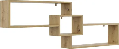 Produktbild von Wandregal Hängeregal Modernes Bücherregal unter Dachschrägen Skandinavisch Artisan Eiche 158,6 cm breit für Wohnzimmer, Büro, Kinderzimmer