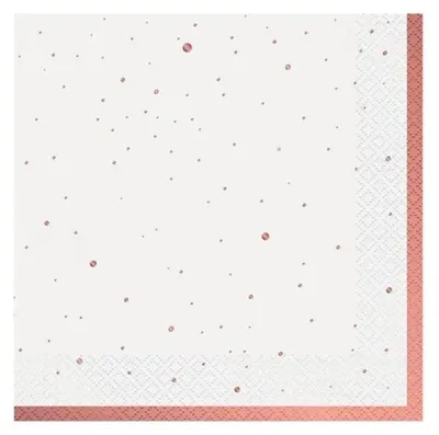 Immagine prodotto di Tovaglioli Celebrate rosa e oro 33x33 cm, confezione da 20 pezzi - Godan